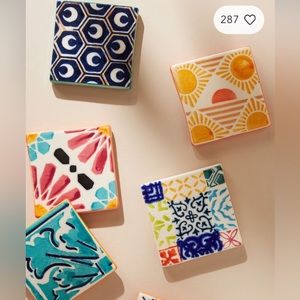 Anthropologie Set of 4 Azu Coasters